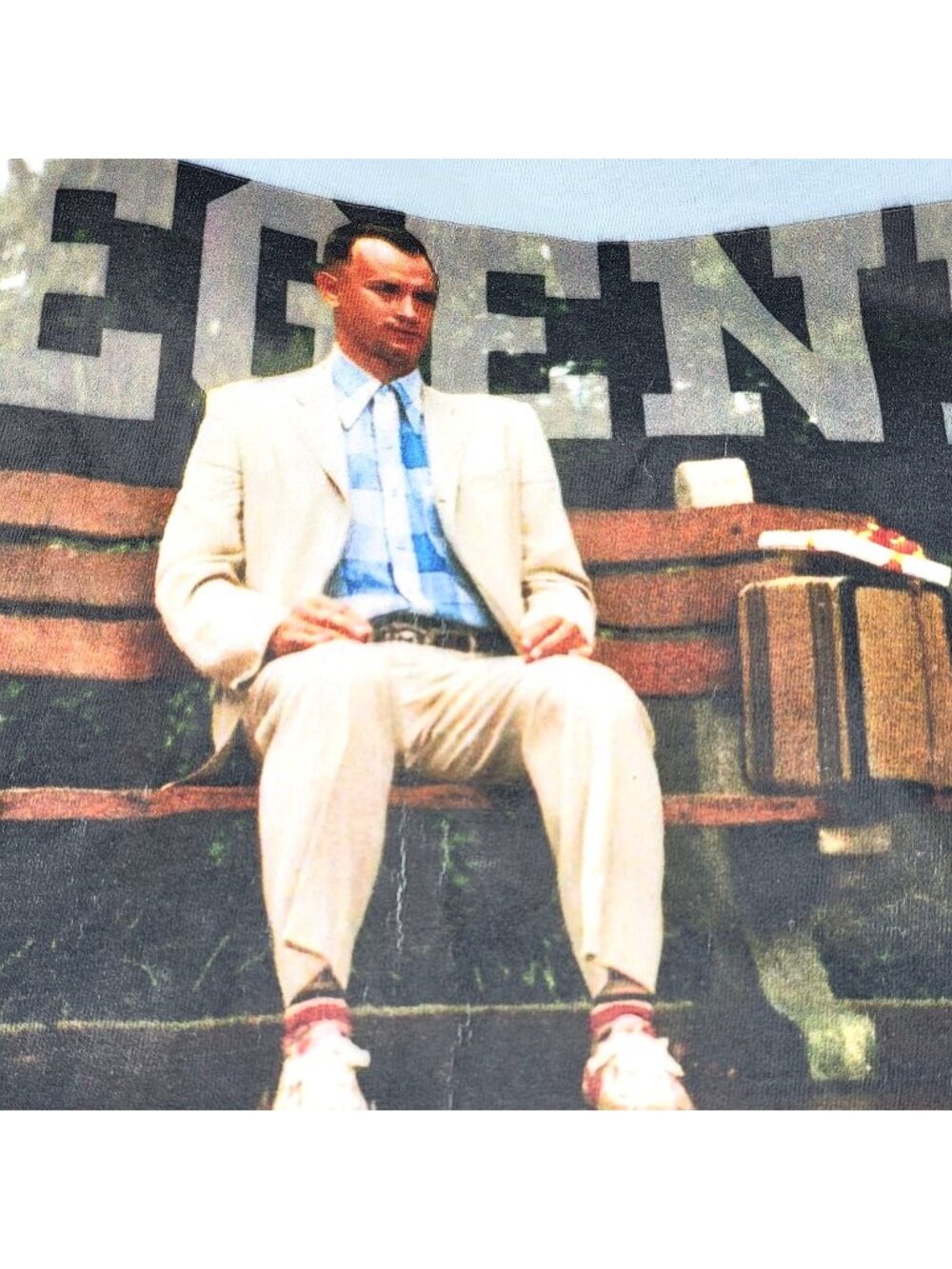 Legend Forrest Gump Light Blue Graphic T-Shirt By Old Row With Pocket Design Siz